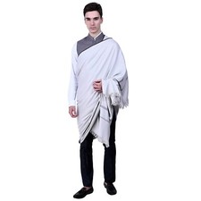 Men's Kashmiri Woven Wool Shawl Stole Grey Color