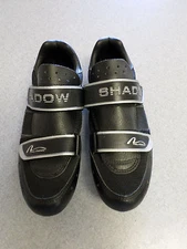 Nashbar "Shadow" black and silver, cycling shoes. Men's 6 (eur 39)