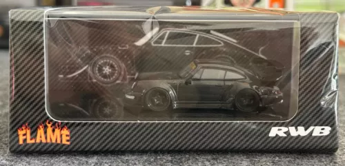 Flame 1/64 Porsche RWB 993 Carbon Fiber Style Wide-body Diecast Car Model - Picture 9 of 9