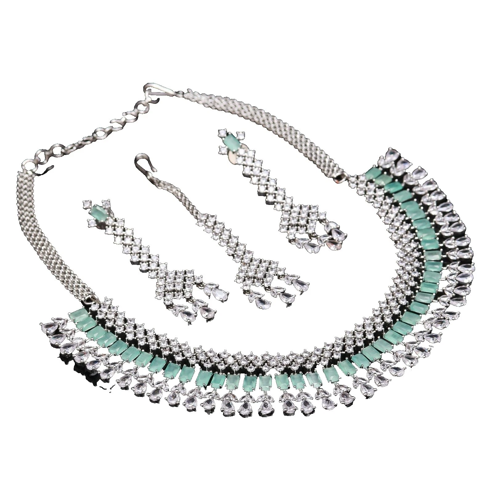 Simulated Silver Plated Fashion Jewelry Sets