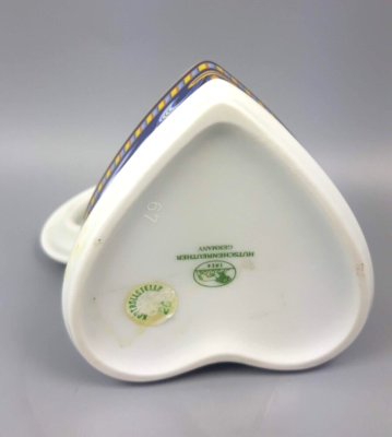 Hutschenreuther Mini cuore in porcellana con denti di leone in porcellana, tema di raccolta pasquale 2023, mini cuore – 4,7 cm – h 5,4 cm, porcellana