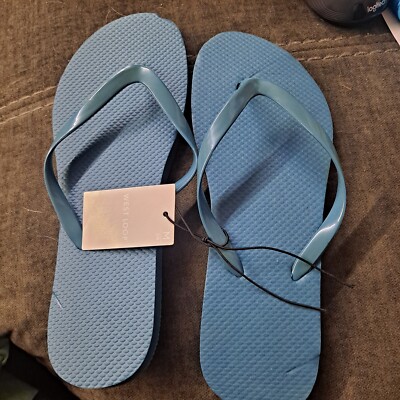 TWO pair West Loop Women's Teal Flip Flops Size Medium (7/8)