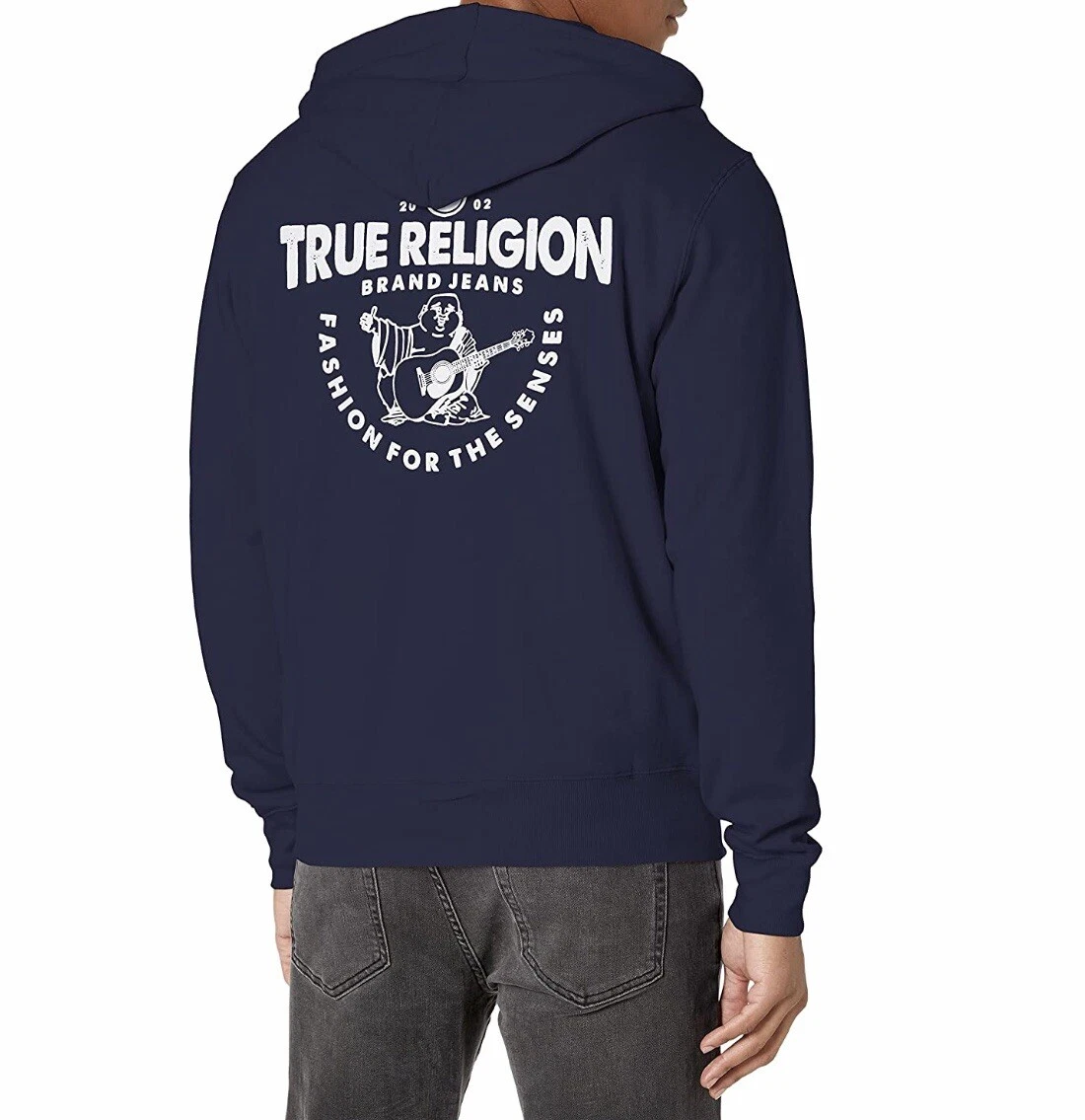 NWT TRUE RELIGION Mens CORE ZIP UP HOODIE in Navy Size M $119 | eBay