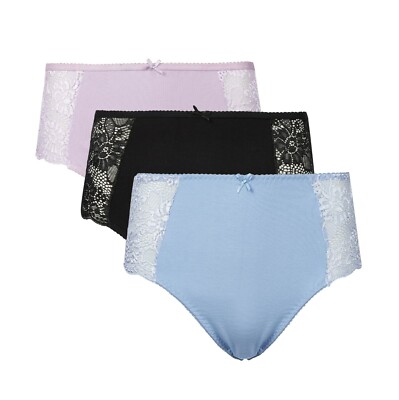 DAMEN MIDI SLIPS BAUMWOLLE SPITZE HÖSCHEN SEXY DAMEN UNTERWÄSCHE ÜBERGRÖSSEN 14-32 