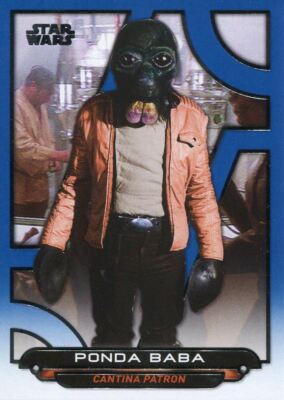 Star Wars Galactic Files Reborn Blue Parallel Base Card ANH-17 Ponda Baba
