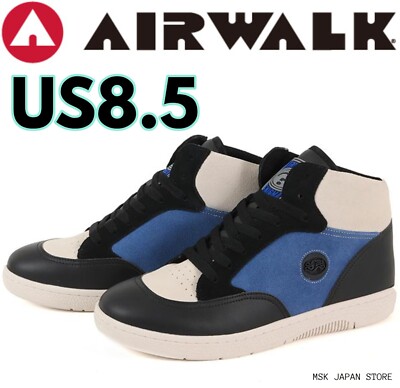 AIRWALK CLASSICS ENIGMA AWC1002 Blue Black White Sneakers Japan US8.5 26.5cm New