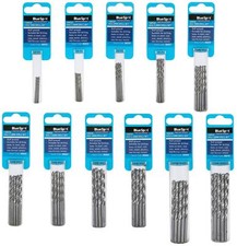 Metal HSS Metric Drill Bits set 10pc Packs 1 to 4.8mm for Steel & Wood 20270