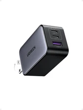 65W USB C Charger, Nexode 3 Ports Gan Fast Charger Block, Compact Foldable Ch...