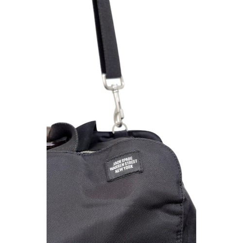 Jack Spade Nylon Duffle Black Weekender Travel Bag - Picture 9 of 13