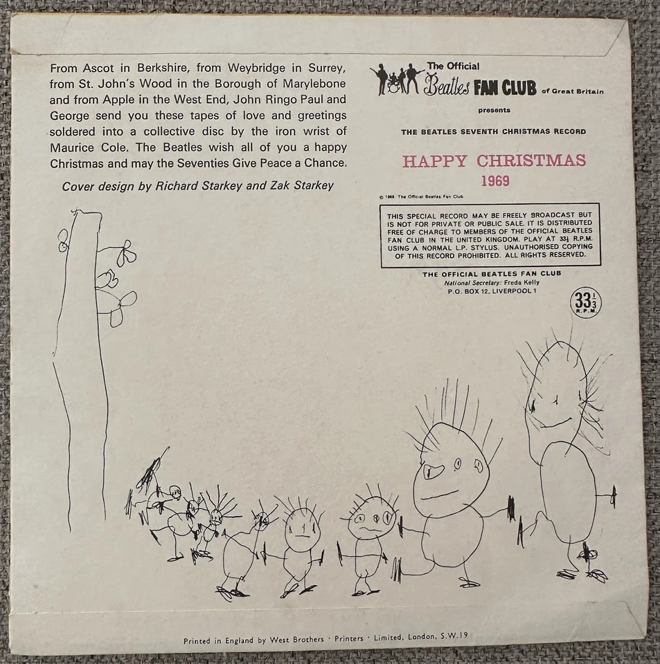 THE BEATLES  Seventh Christmas Record- Rare 1969 Fan Club Flexi From UK - Image 2 of 4