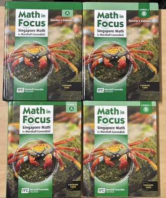 Lot 4 Math in Focus Course 2 A + B Student Teacher Edition Singapore Common Core