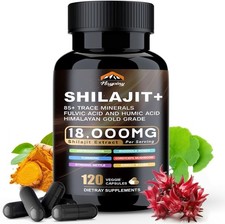 Himalayan Shilajit Caps, Herbal Support   Energy  Wellness 120 Counts