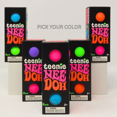 Teenie NeeDoh 3 Pack Mini Squishy Stress Balls Sensory Fidget Toy YOU CHOOSE