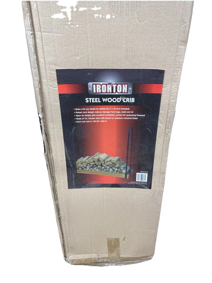 Ironton Steel Wood Crib Firewood Stand Kit. Adjustable Firewood Rack. New In Box - Image 1 of 1
