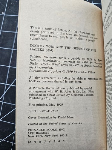 Doctor Who And The Genesis Of The Daleks #4 by Terrance Dicks Paperback - Picture 4 of 4