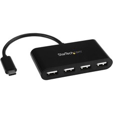 StarTech 4 Port USB C Hub - Mini Hub - USB-C to 4x USB-A - USB 2.0 Hub - USB