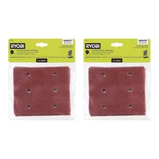 Ryobi 18-Piece 1/4 Sheet Sand Paper Assortment Set - 80, 120, and 220 Grit