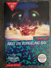 Raid on Bungeling Bay 5 Screw NES Complete In Box Hangtab Poster Tested Nintendo