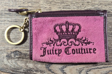 Vintage 2000 s Juicy Couture Purple Velour Embroidered Coin Wallet Purse