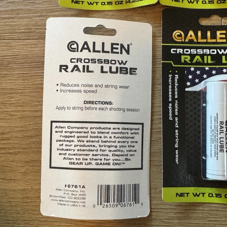 Lot Of 6 - Allen 6761A Crossbow Rail Lubricant 0.15oz each Tube - Image 3 of 3