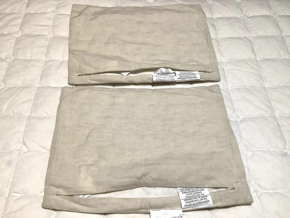 2 fundas de almohada lumbares Pottery Barn a cuadros Pom Pom tartán de Navidad 12x16" Foto 2 de 4