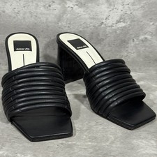 Dolce Vita Priana Black Heeled Open Toe Slides Slip On Women's Size 7