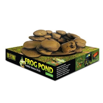 Exo Terra Froschteich große Kiesel Wasserschale realistischer natürlicher Stil Reptil Viv
