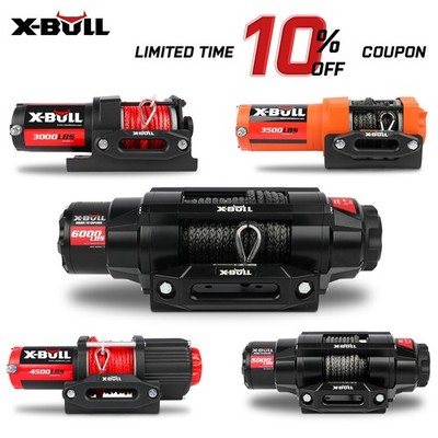 X-BULL ATV Winch Kit 12V Electric Winch 3000LB 4500LB 5000LB Synthetic UTV 4WD