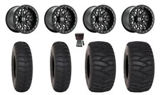 Hostile Glamis 15x715x10 Wheels Black 35ss365 Tires Rzr Turbo R Pro R