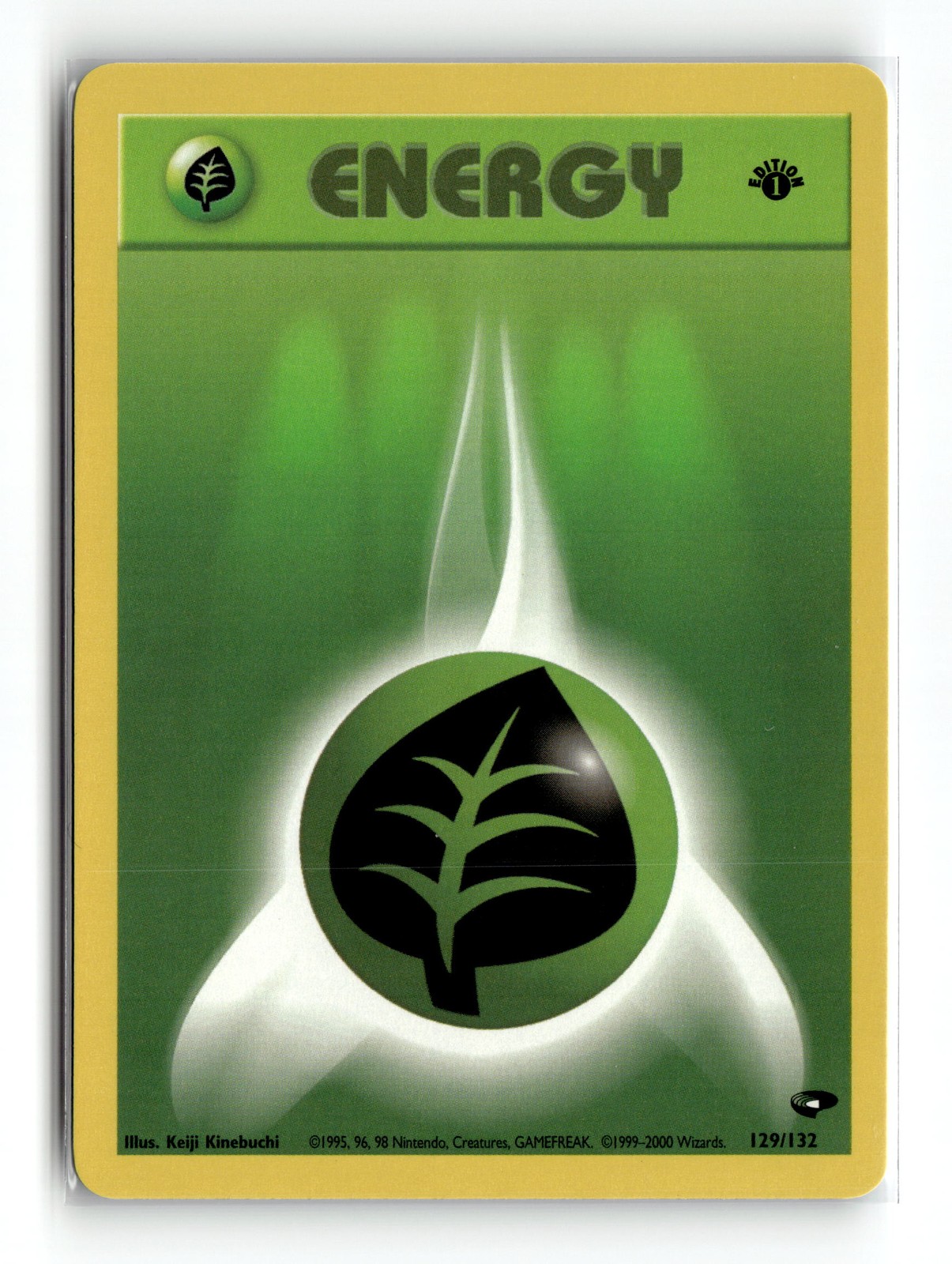 Grass Energy 129/132 Common Gym Challenge 1st Edition Pokemon NM