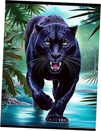 5D Panther Diamond Painting Kits - DIY Diamond Art Kits for Adults Beast,