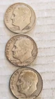 1953 P.D.S. Roosevelt Silver Dimes,  VG. Condition, But You Judge.      714.