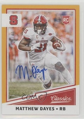2017 Classics Significant Signatures Gold 25/49 Matthew Dayes Rookie Auto RC 1e5