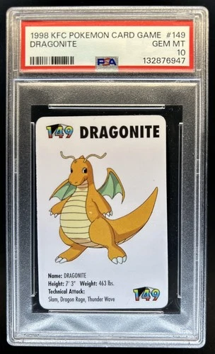 1998 KFC Pokemon Card Game Dragonite #149 PSA 10 GEM MINT GEM MINT
