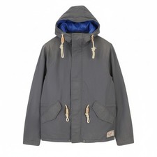 Scotch & Soda Herren Jacke M Grau Verlängerte Innenfutter Panel Kordelzug Taille