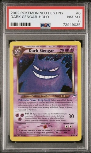 2002 Pokemon Neo Destiny #6 Dark Gengar Holo PSA 8