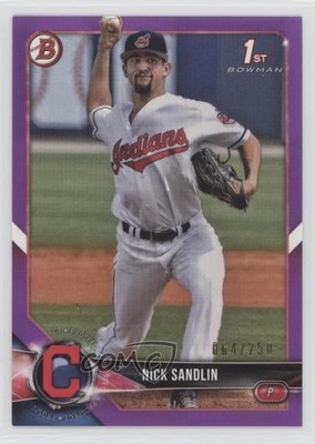 2018 Bowman Draft Purple 64/250 Nick Sandlin #BD-34 3pb