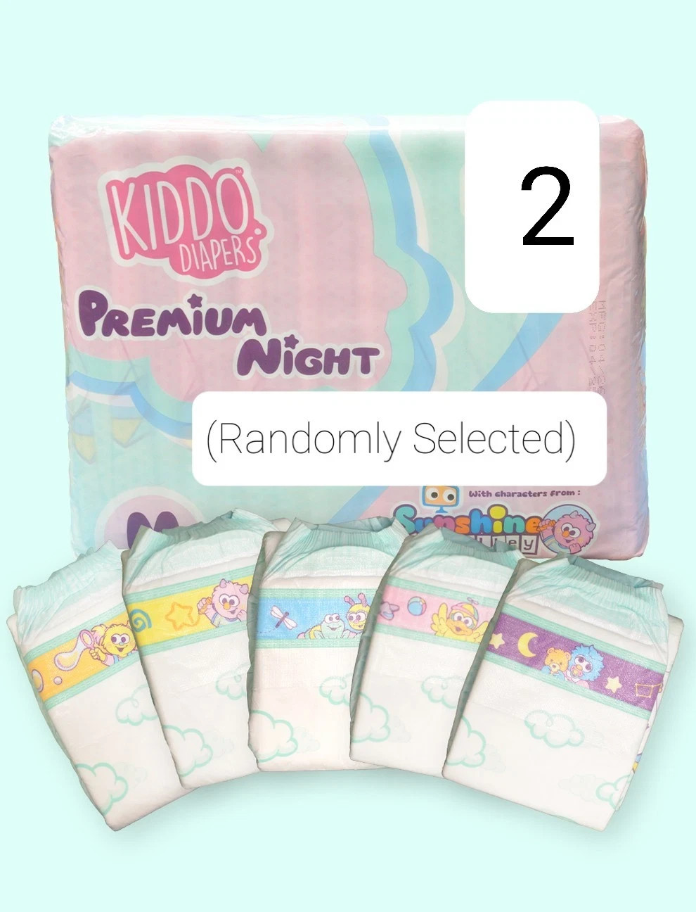 (2) NEW Samples of Kiddo Premium Night ABDL Adult Diapers ~ LARGE ~ Cloth Backed