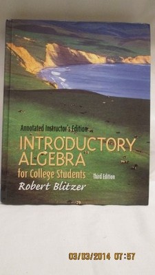 INTRODUCTORY ALGEBRA FOR COLLEGE STUDENTS 3RD THIRD By Robert Blitzer EXCELLENT