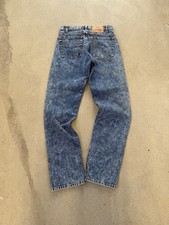 Vintage 80s LEVI's XX 505 Blue Acid Wash Jeans USA MADE Men's Fits 28x30