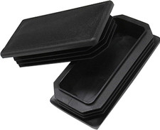 2" x 4" Rectangle Tubing End Caps, Tubing Post End Cap, Black Plastic Plugs, Cha