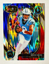 2024 Panini Select Bryce Young RED WHITE BLUE Shock Prizm Card #213 Panthers!