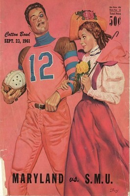 Vintage Cotton Bowl (1961) Football Poster   - Maryland vs. S.M.U. - 24x36  -