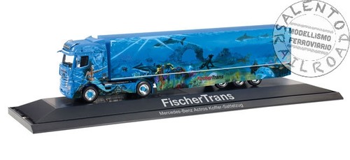 herpa 121668 - H0 1:87 - camion Mercedes-Benz bigspace "Fischer Trans" in teca e | Condition: Nuovo