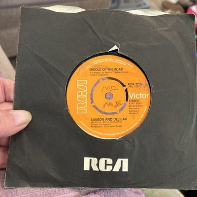 MIDDLE OF THE ROAD - Samson and Delilah 7  Vinyl Record VG+