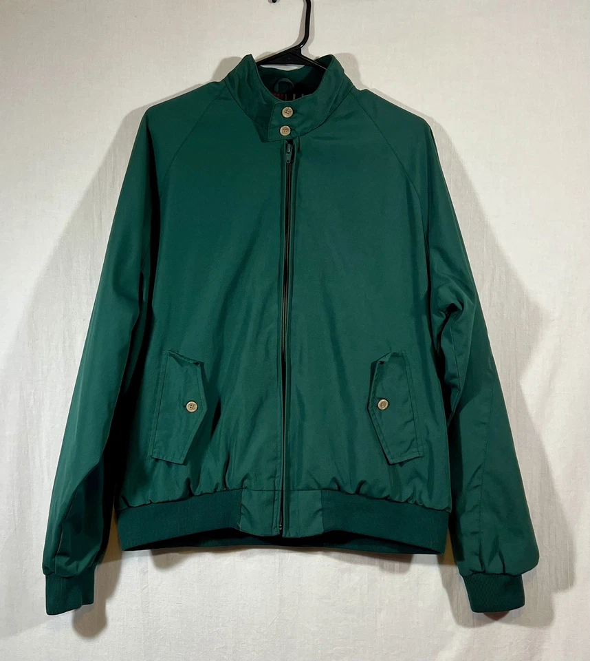 Vtg Men’s Windbreaker Jacket Hunter Green XL Casual Classics by BDF Lined EUC - Image 2 of 4