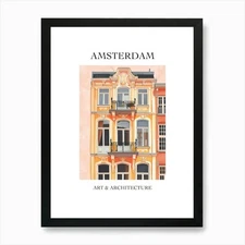 Amsterdam Travel And Architecture P Framed Wall Art Poster Canvas Print Picture
