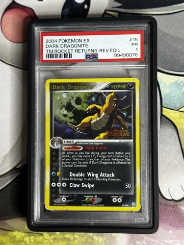2004 Dark Dragonite #15 PSA 1 Reverse Holo – EX Team Rocket Returns Pop 19