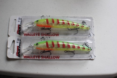 #ad #ad 2 BANDIT WALLEYE SHALLOW DIVES TO 10#x27; quot;FRUIT SALAD quot; COLOR 5 8 OZ 4.5quot; $10.00