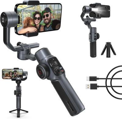 ZHIYUN Smooth-5S Combo [offiziell] iPhone Gimbal Stabilisator, handlicher 3-Achsen Gimbal